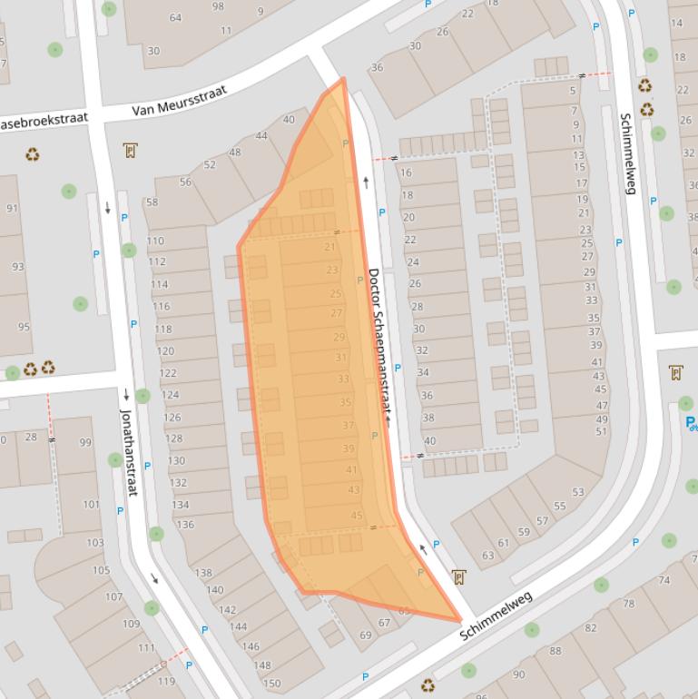 Kaart van postcodegebied 2524CX.