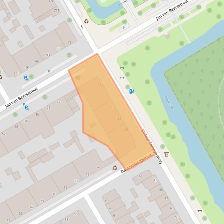 Kaart van postcodegebied 2524EB.