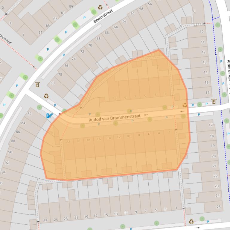 Kaart van postcodegebied 2524HD.