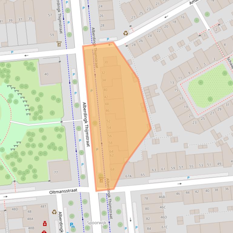 Kaart van postcodegebied 2524HL.