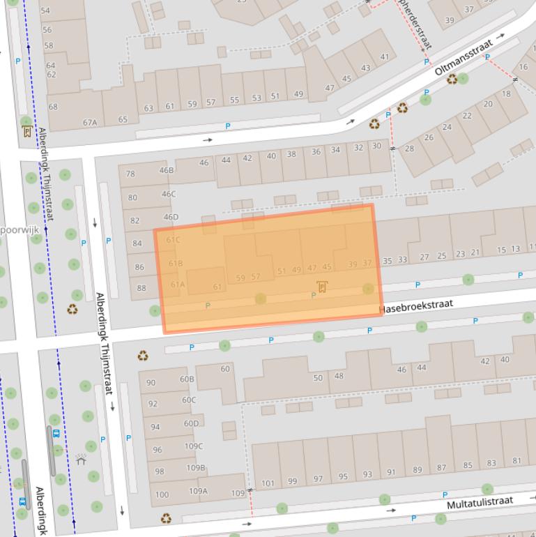 Kaart van postcodegebied 2524JL.