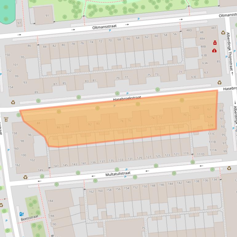 Kaart van postcodegebied 2524JV.