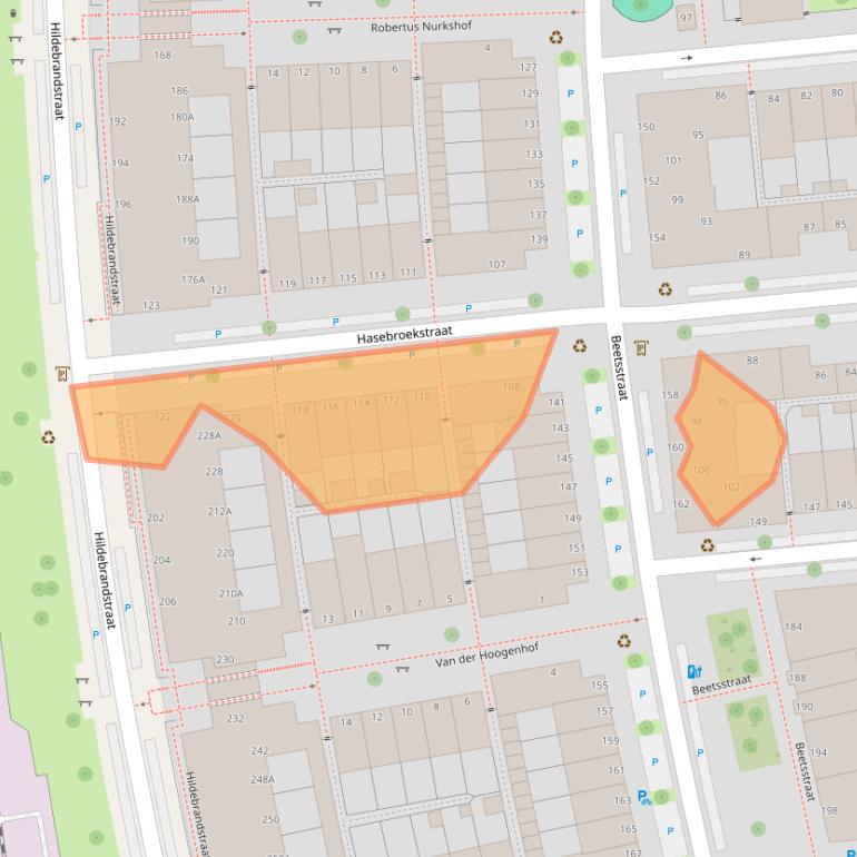 Kaart van postcodegebied 2524JW.
