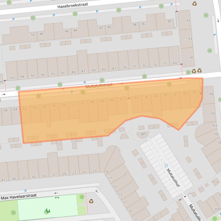 Kaart van postcodegebied 2524KK.