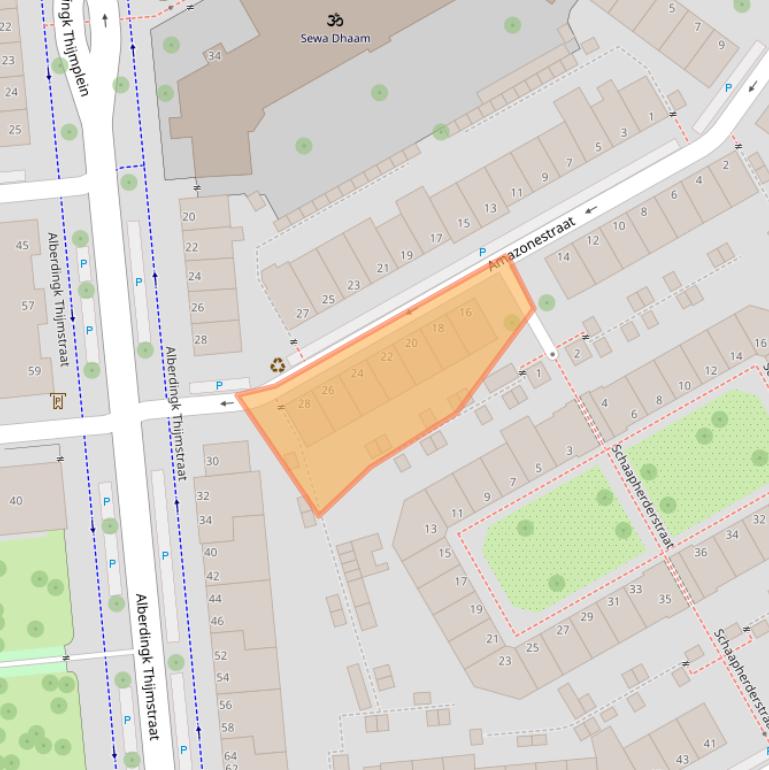 Kaart van postcodegebied 2524LG.