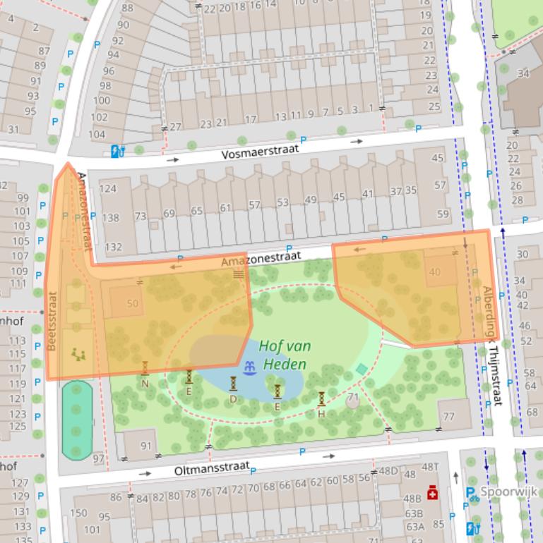 Kaart van postcodegebied 2524LH.