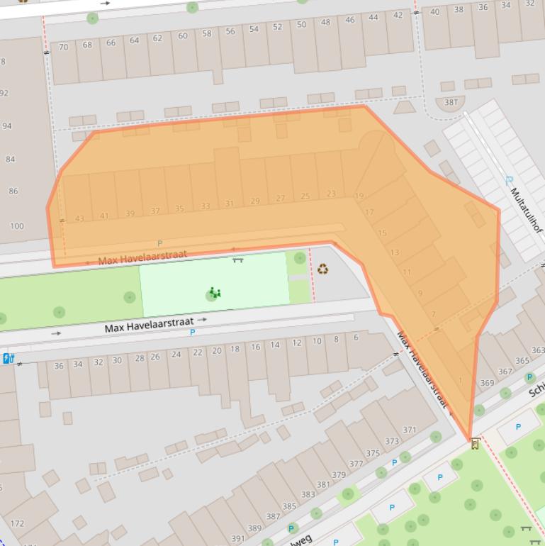 Kaart van postcodegebied 2524PA.