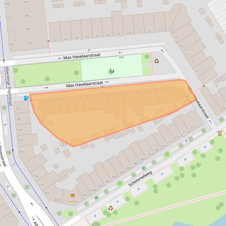 Kaart van postcodegebied 2524PE.