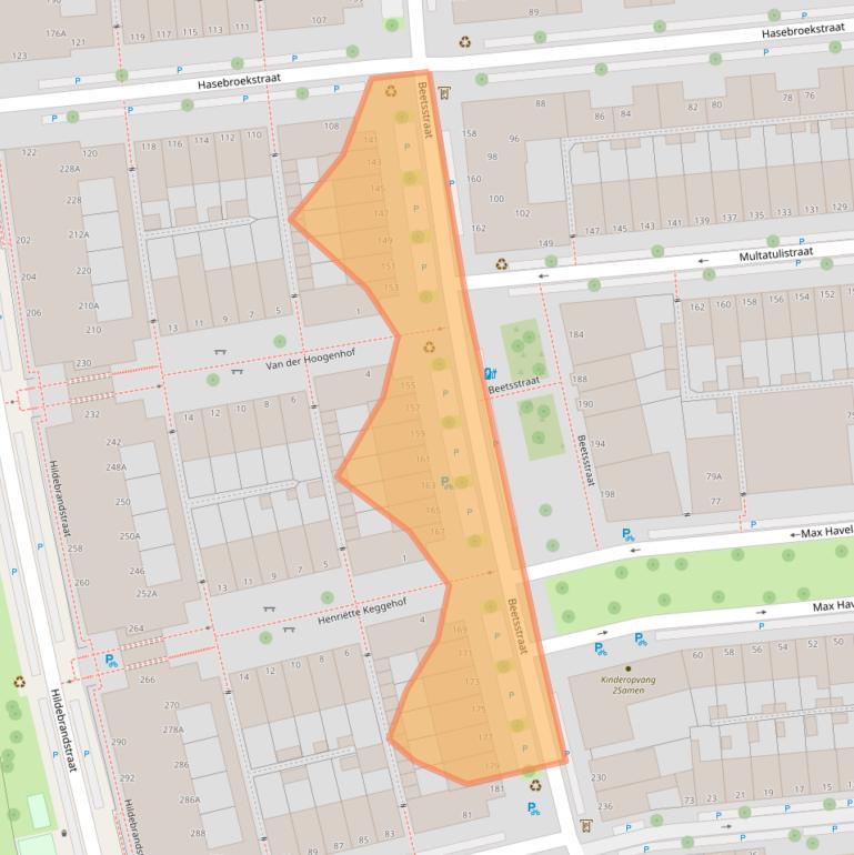Kaart van postcodegebied 2524PN.