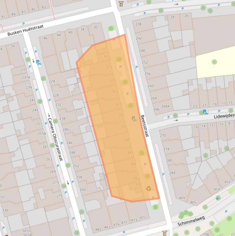 Kaart van postcodegebied 2524PT.