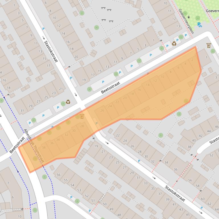 Kaart van postcodegebied 2524PV.
