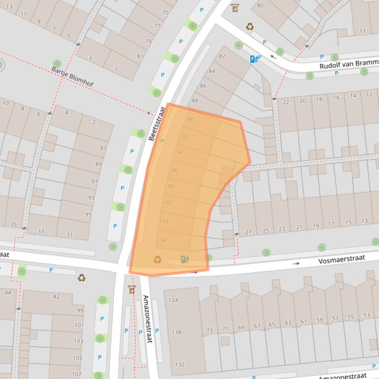 Kaart van postcodegebied 2524PZ.