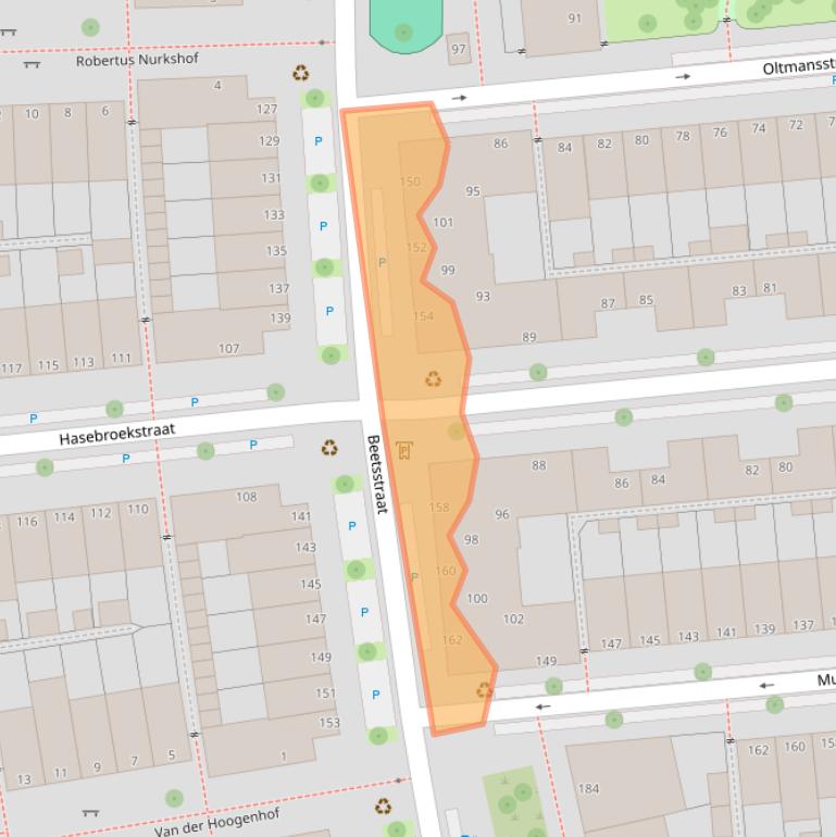 Kaart van postcodegebied 2524RC.