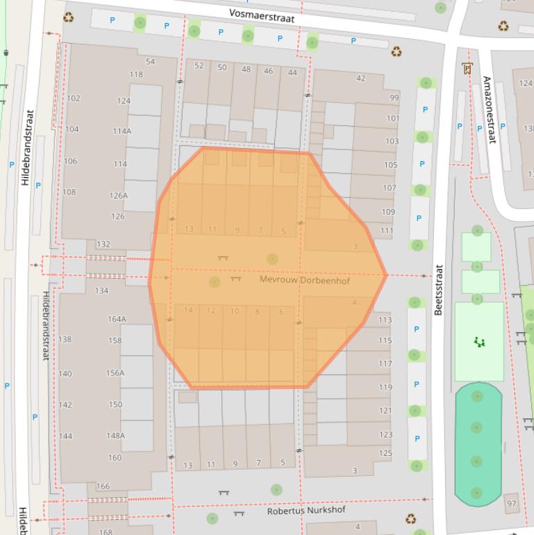 Kaart van postcodegebied 2524RV.
