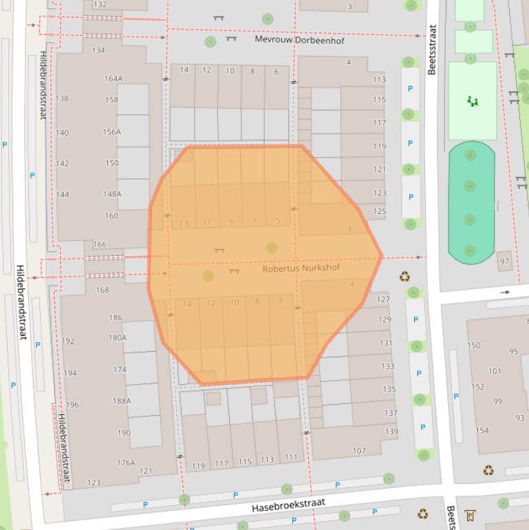 Kaart van postcodegebied 2524RW.