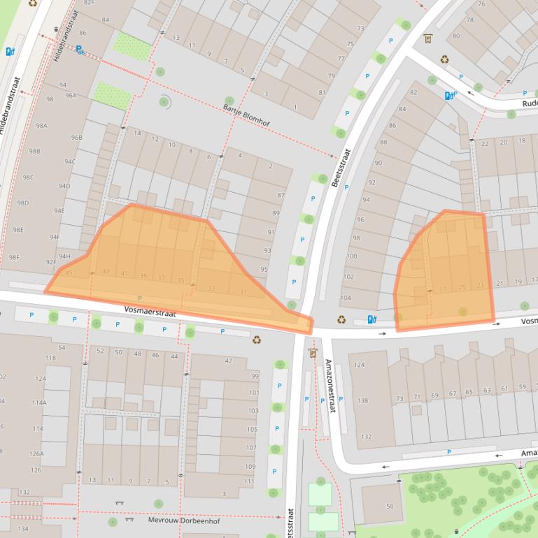 Kaart van postcodegebied 2524SL.