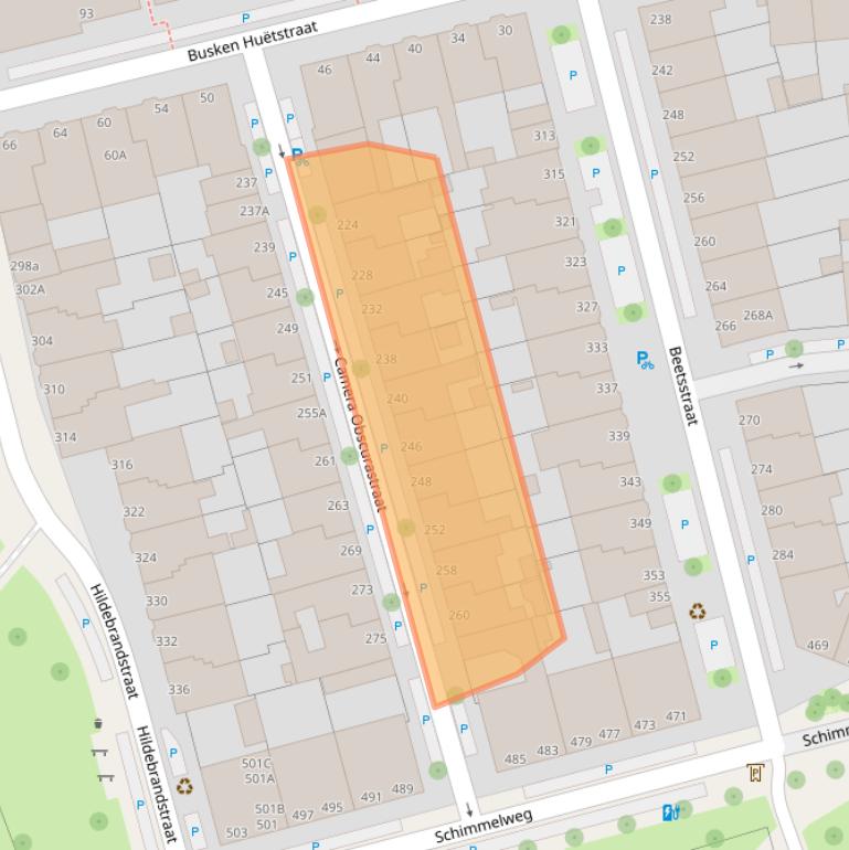 Kaart van postcodegebied 2524TP.