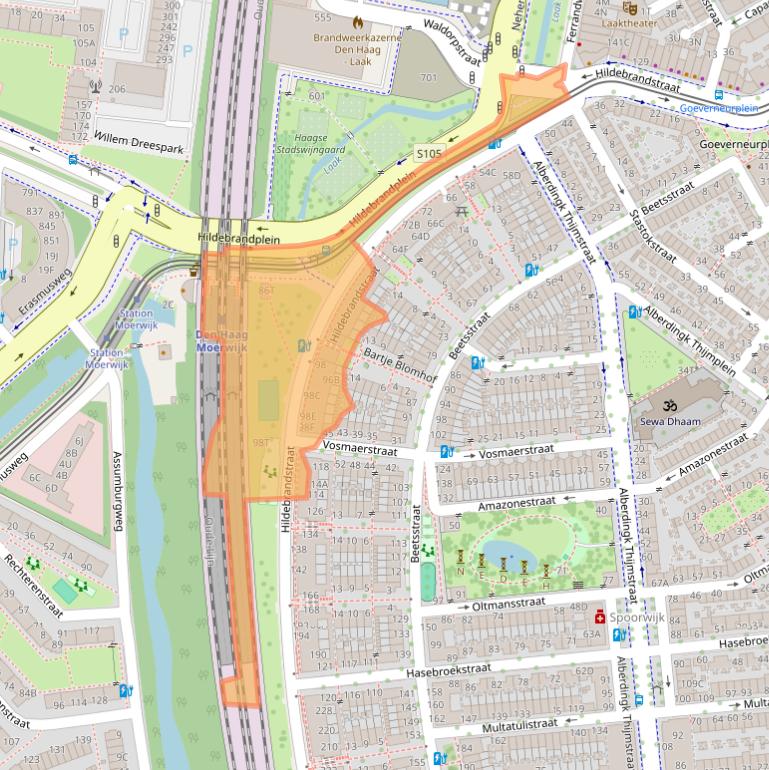 Kaart van postcodegebied 2524VL.