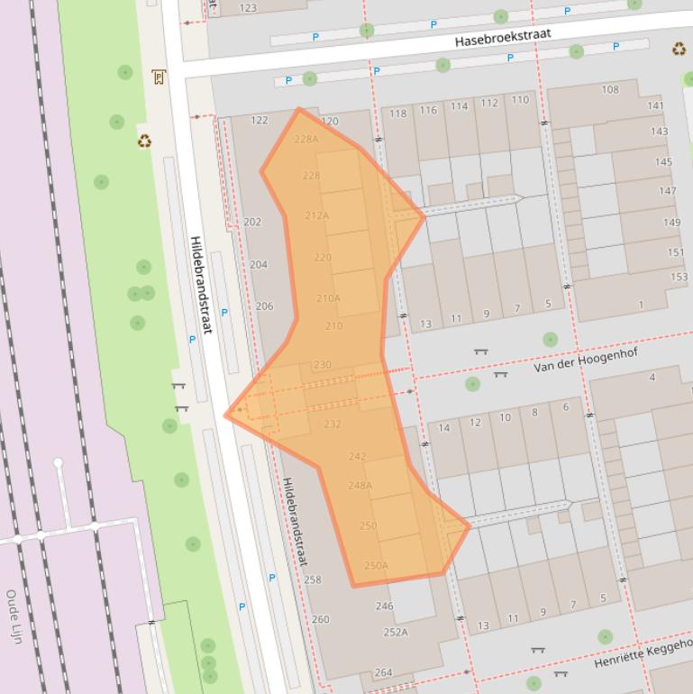 Kaart van postcodegebied 2524VP.