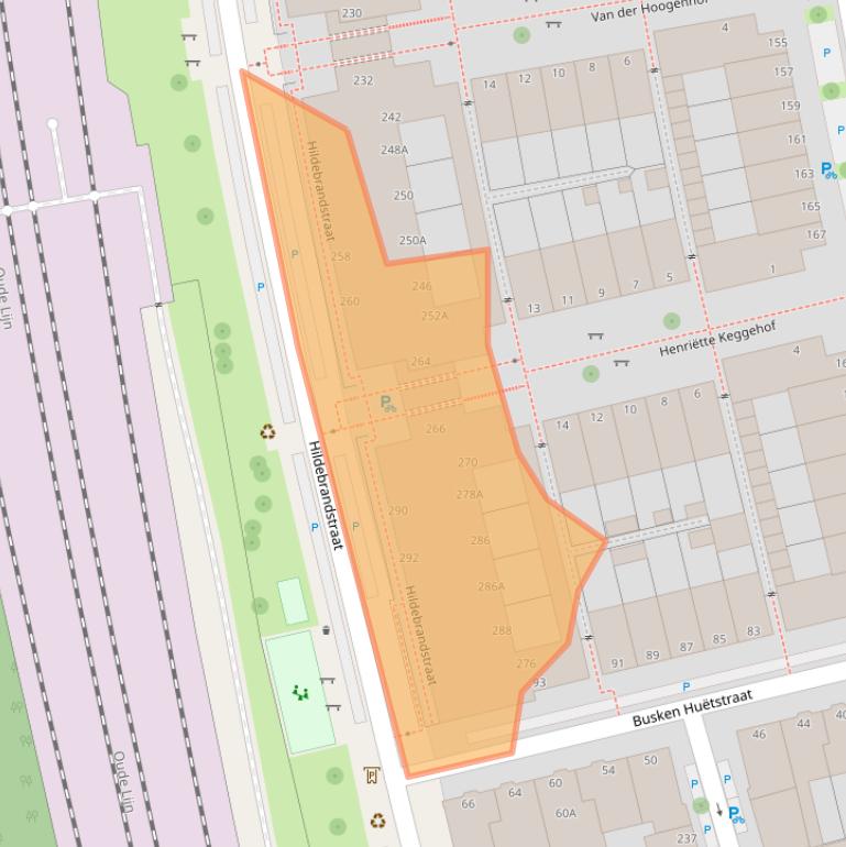 Kaart van postcodegebied 2524VR.
