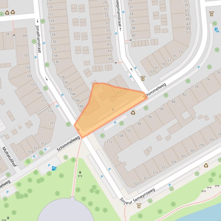 Kaart van postcodegebied 2524VW.