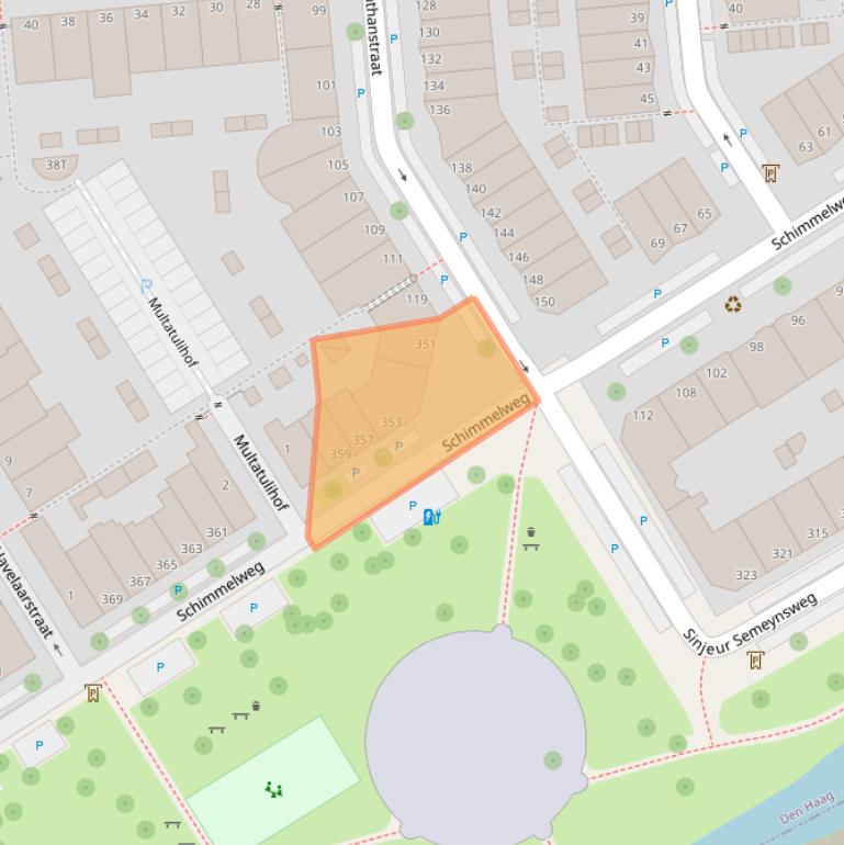 Kaart van postcodegebied 2524VX.