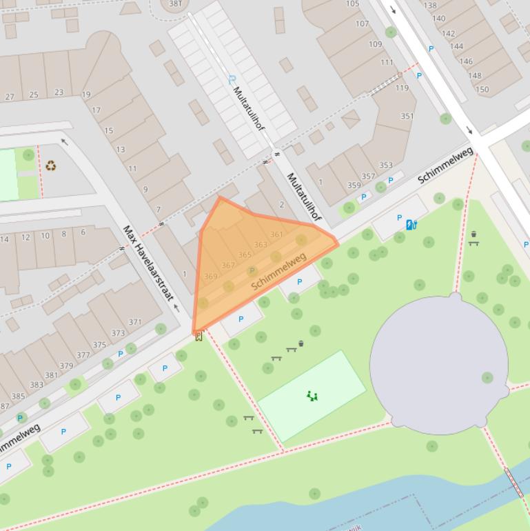 Kaart van postcodegebied 2524VZ.