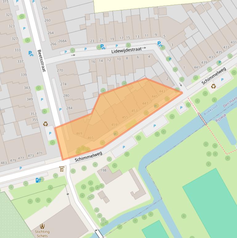 Kaart van postcodegebied 2524XC.