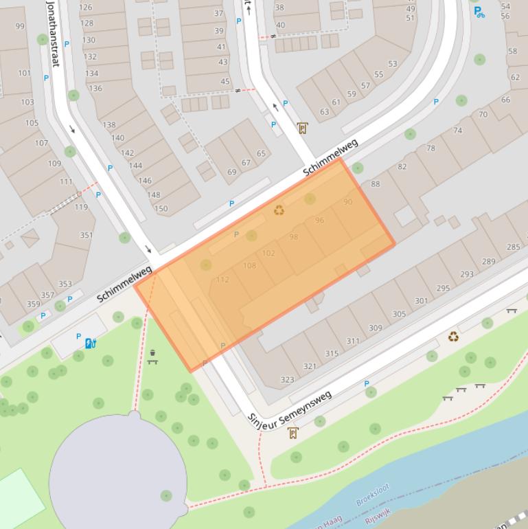 Kaart van postcodegebied 2524XJ.