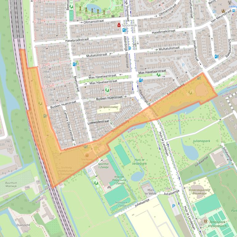 Kaart van postcodegebied 2524XK.