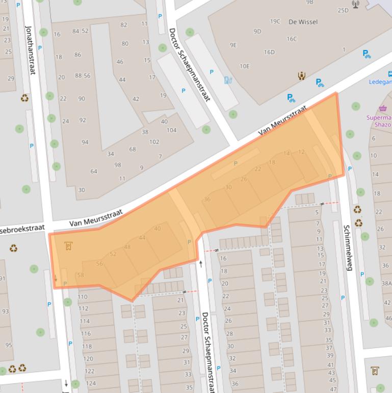Kaart van postcodegebied 2524XR.