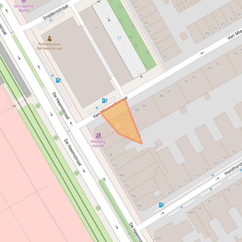 Kaart van postcodegebied 2525EJ.