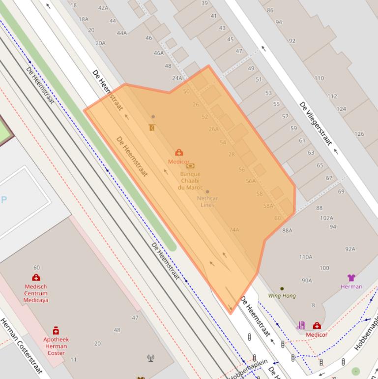 Kaart van postcodegebied 2525EL.