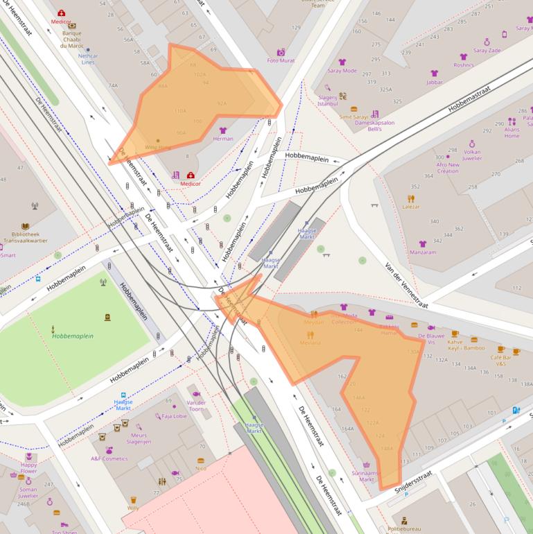 Kaart van postcodegebied 2525EM.