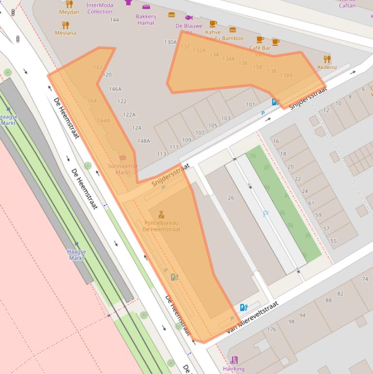 Kaart van postcodegebied 2525EN.