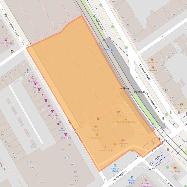 Kaart van postcodegebied 2525HA.