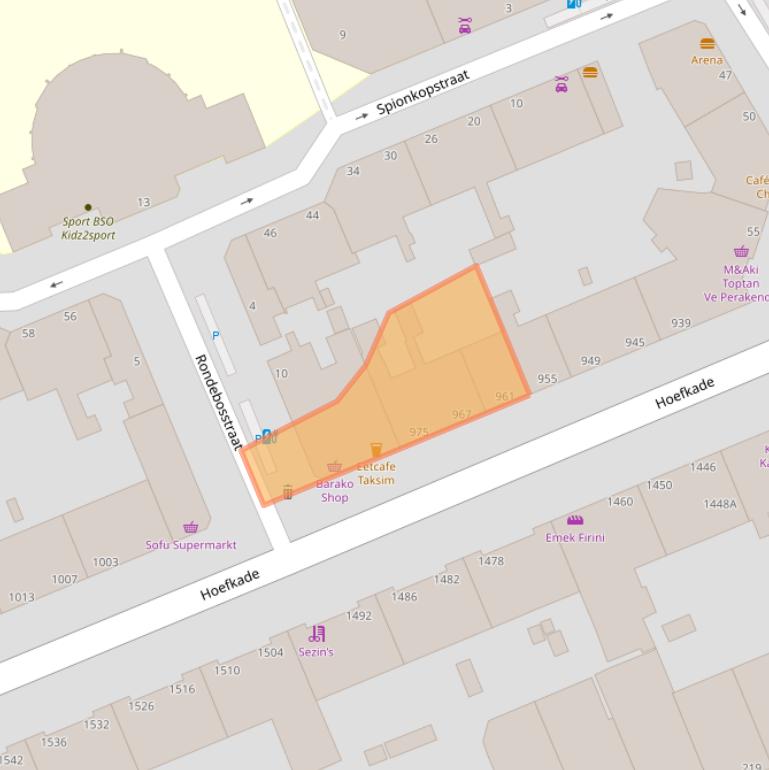 Kaart van postcodegebied 2525HG.