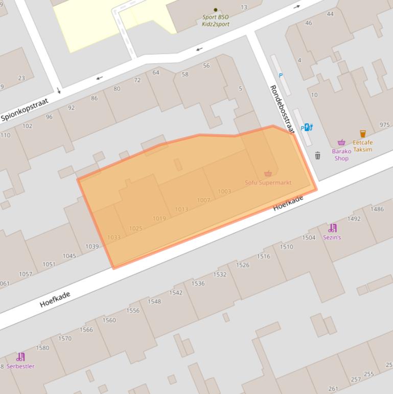 Kaart van postcodegebied 2525HH.