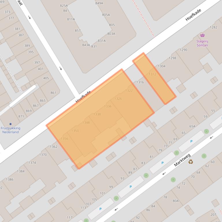 Kaart van postcodegebied 2525HM.