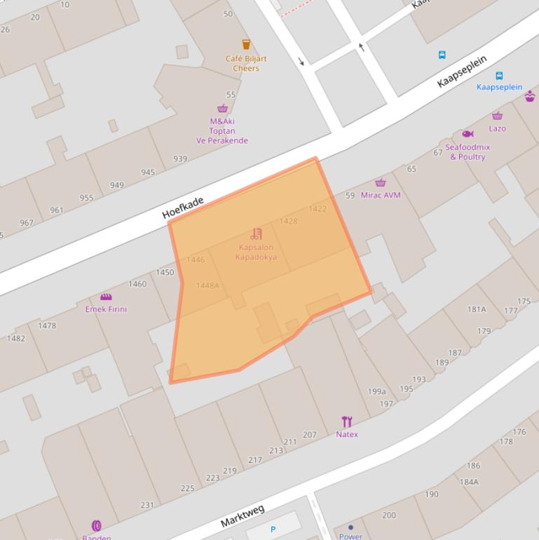 Kaart van postcodegebied 2525HP.