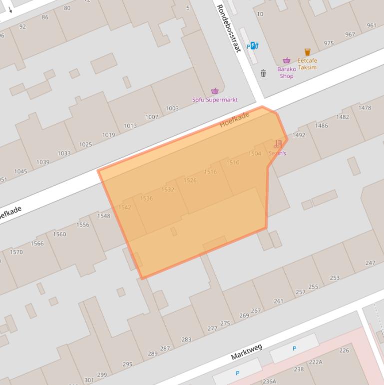 Kaart van postcodegebied 2525HS.