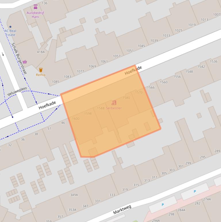 Kaart van postcodegebied 2525HV.