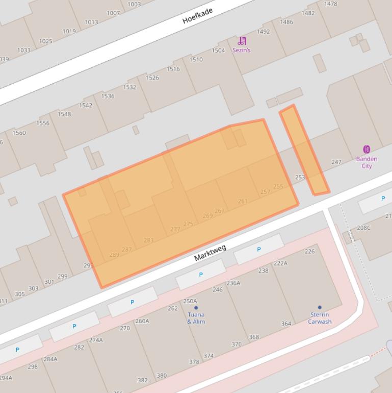 Kaart van postcodegebied 2525JH.