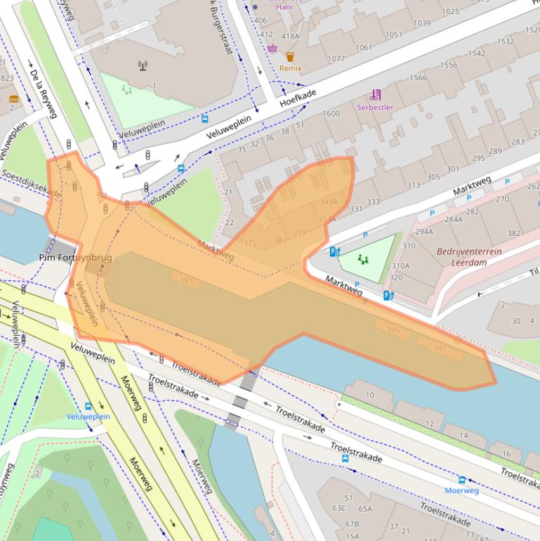 Kaart van postcodegebied 2525JK.