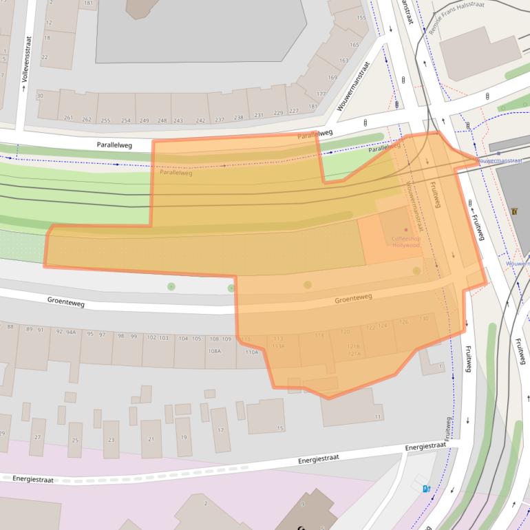 Kaart van postcodegebied 2525JZ.