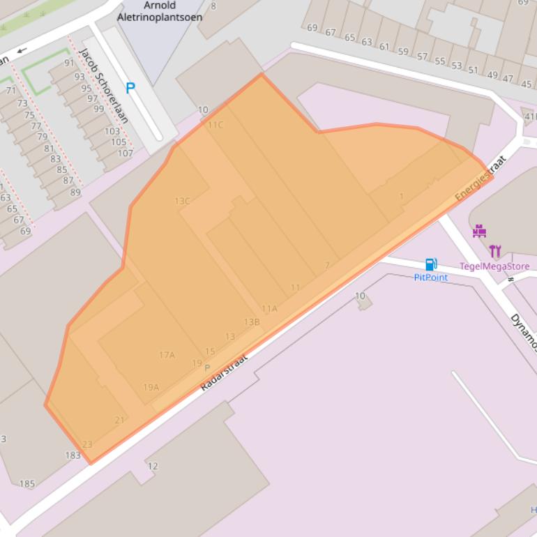 Kaart van postcodegebied 2525KC.