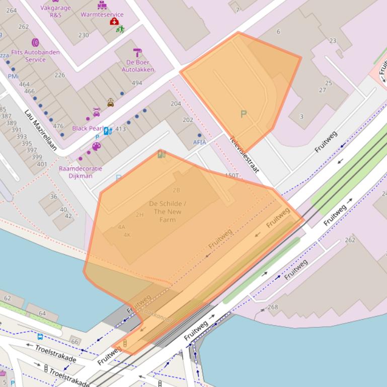 Kaart van postcodegebied 2525KD.