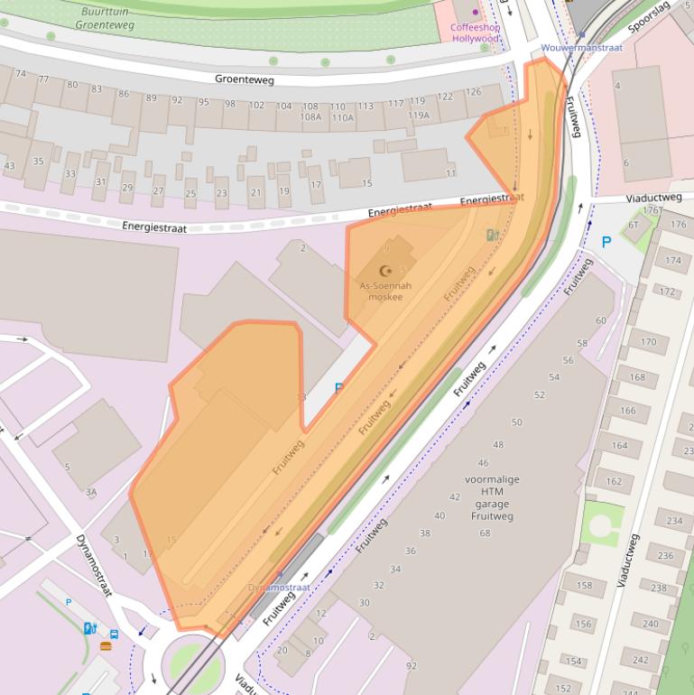 Kaart van postcodegebied 2525KE.