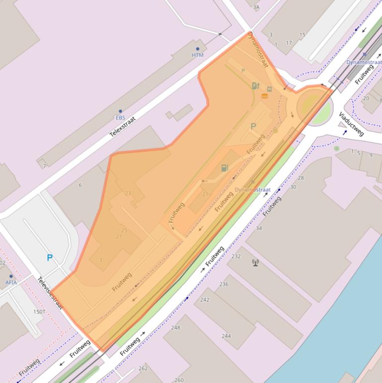 Kaart van postcodegebied 2525KG.