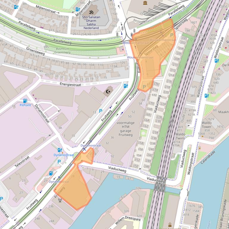 Kaart van postcodegebied 2525KH.